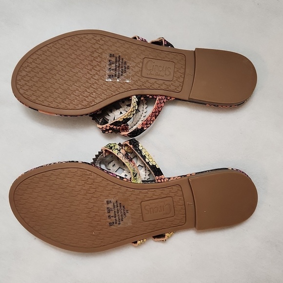 Circus by Sam Edelman Canyon Flat Snake Print sandals (womens size 7) - Picture 4 of 5